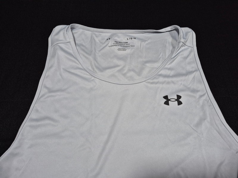 Under Armour Mens Velocity SL Light Gray Tank Heat Gear Loose 1383408-015 gallery