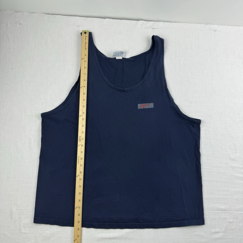 Vintage Reebok Tank Top Adult XL Blue Life Is Short Play Hard Sports 90s Classic gallery