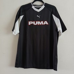 PUMA SPORT Size L Men’s Soccer Jersey Striped Breathable V-Neck New