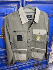 New! Vans Mens Drill Chore Coat Jacket Military Green Size LARGE