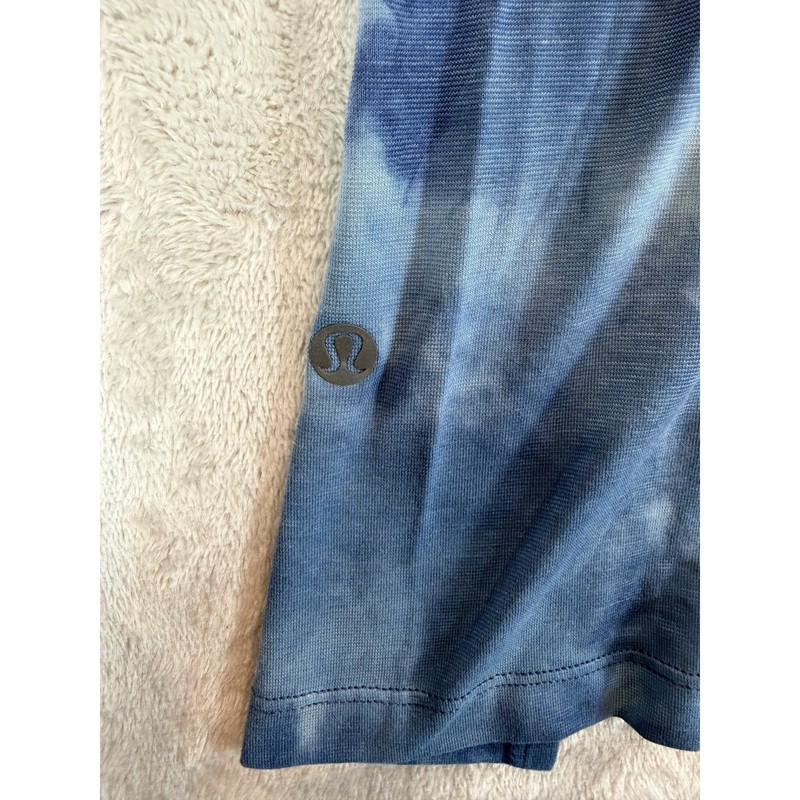 Lululemon Mens Better Every Day Short Sleeve T-Shirt Tie Dye Blue Large gallery