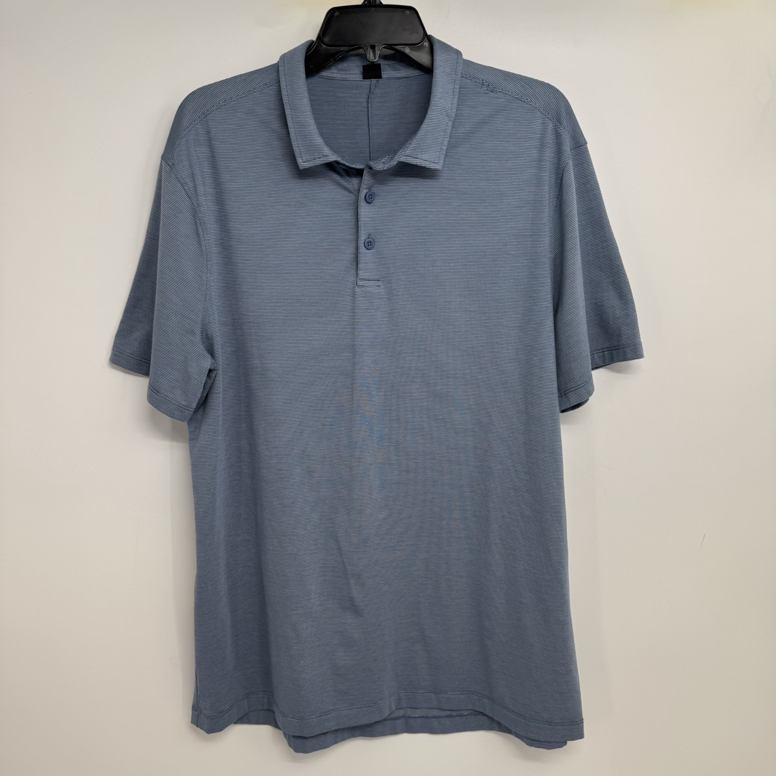 Lululemon Evolution Polo Short Sleeve Size XL Blue gallery