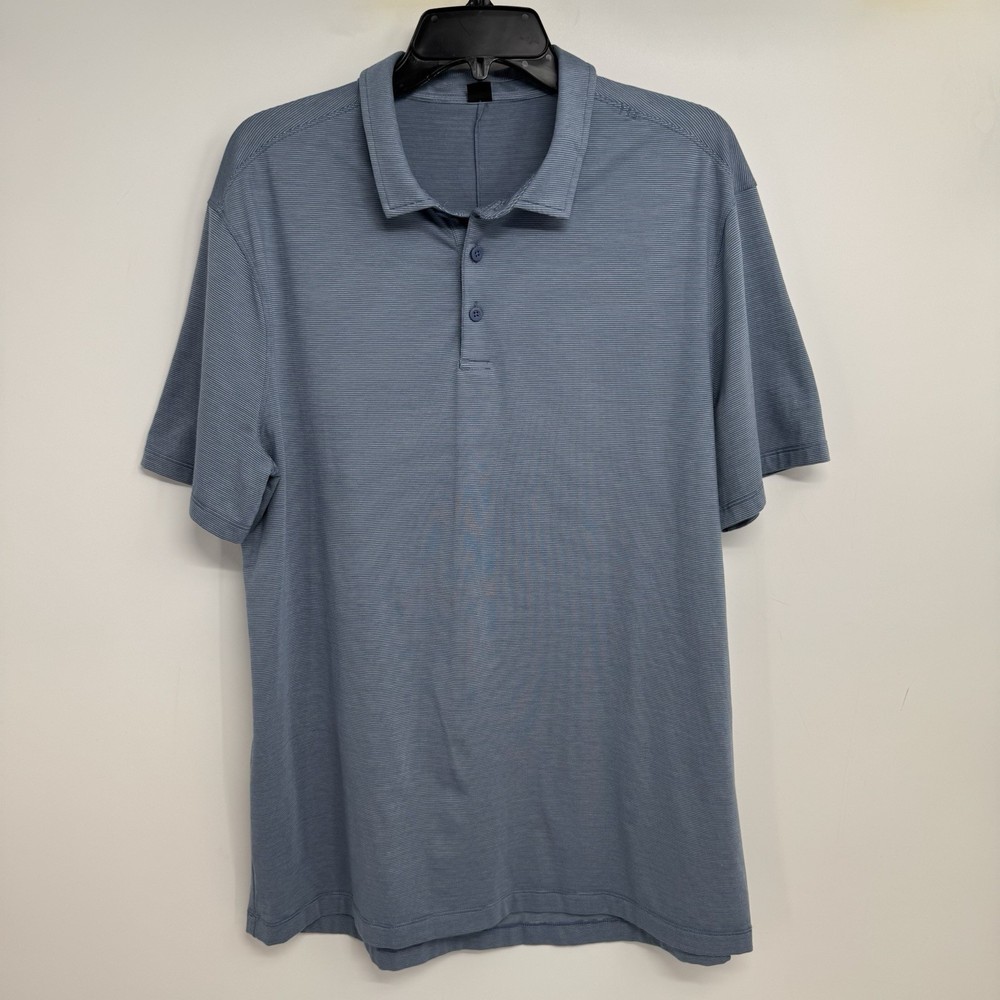 Lululemon Evolution Polo Short Sleeve Size XL Blue