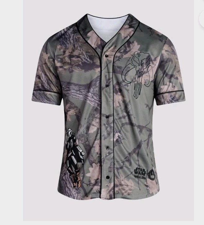 NEW men's Mandalorian Baseball Jersey (XL) ALSO SIZES XS, S AVAILABLE TO BUY gallery