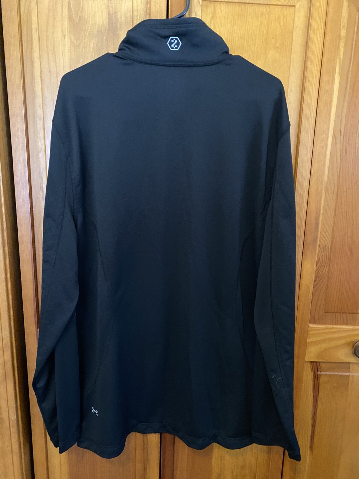 IZOD MENS SIZE XL TG XG LONG SLEEVE ZIP QTR BLACK POCKETS VGUC gallery