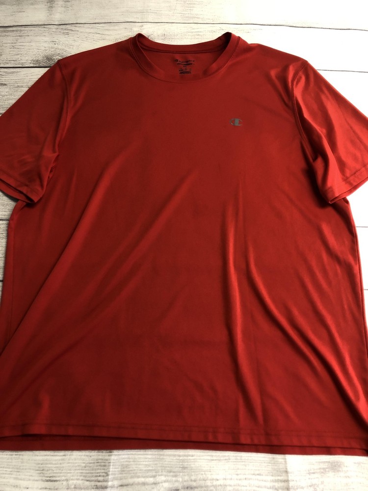 Champion Performance Shirt Mens 2XL Red Short Sleeve Athletic Tee Lightweight