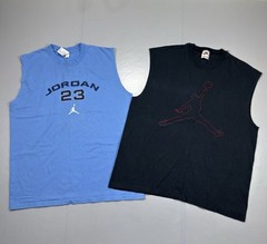 Vintage Nike Air Jordan Sleeveless Shirt 2pc Bundle 90s Y2K Jumpman 23 USA Large