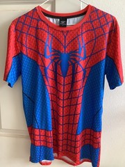 Spider-Man Activewear Rash Guard Athletic Sports Gym Workout T-shirt shirt Med L