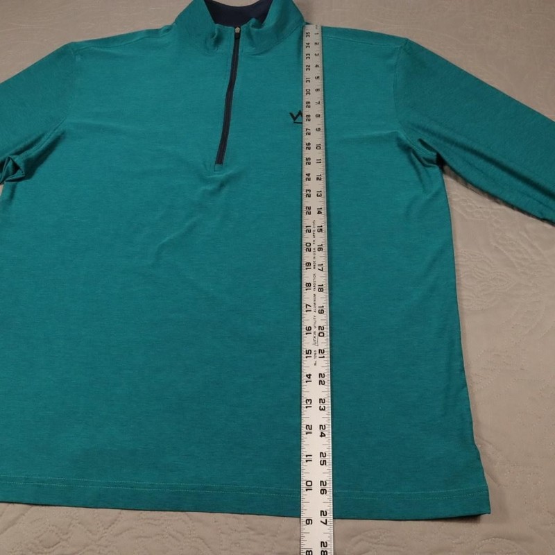Straight Down 1/4 Zip Pullover Men Medium Blue Long Sleeve Golf Performance Tech gallery