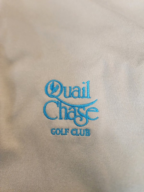 Antigua Gray and Blue Men's Golf 1/4 Zip Vest Quail Chase Golf Club XL gallery