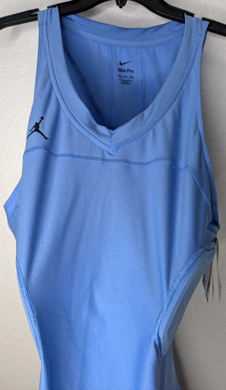 Nike Pro Air Jordan Men's UNC Blue Basketball Tank Size XXL Padded Compression gallery