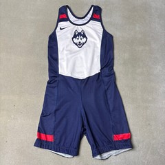 Nike Pro Elite UConn Huskies Singlet Mens Small Track Unitard Speedsuit USA Made