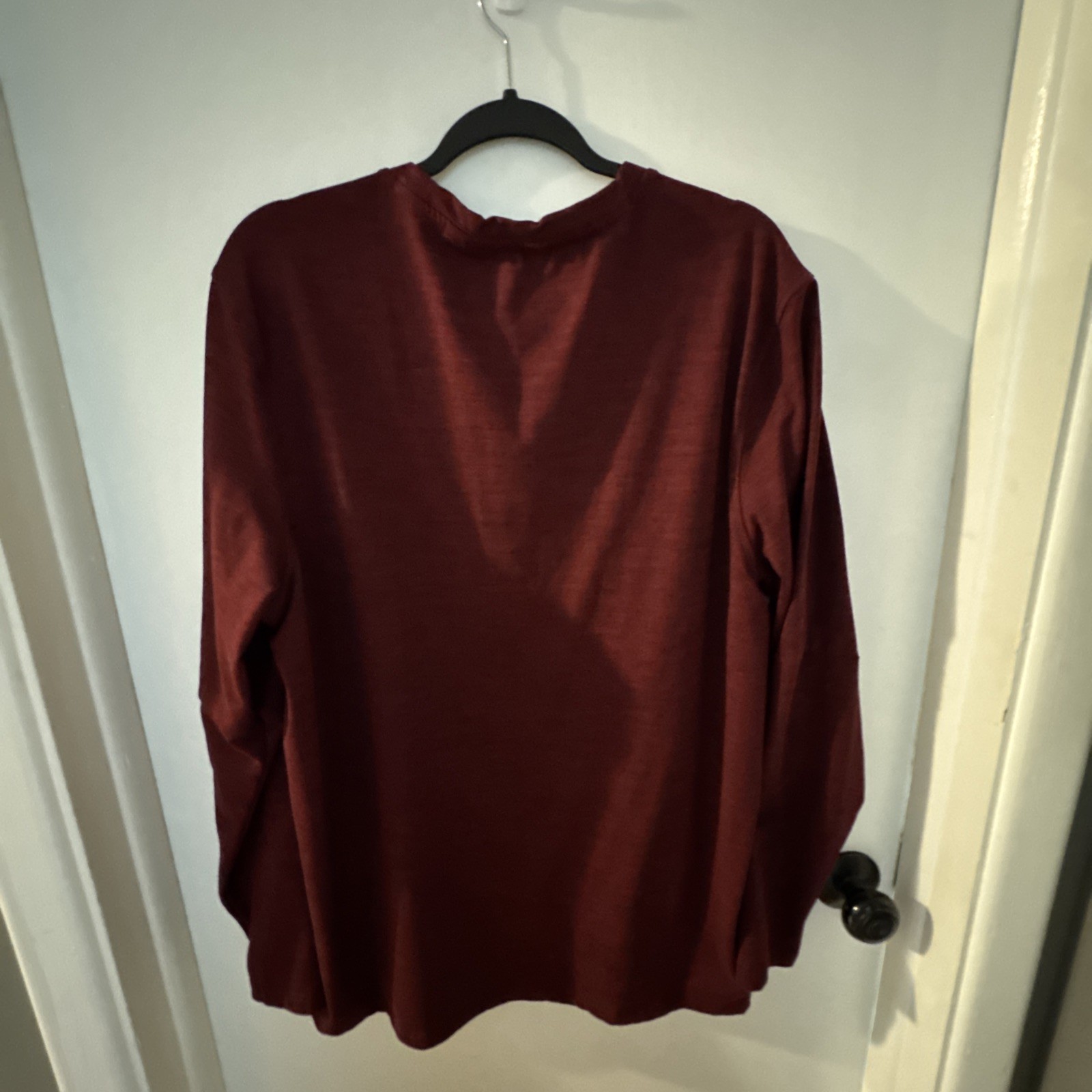 Eddie Bauer FreeHeat Pullover Long Sleeve T-Shirt Dark Brown Men's Size L gallery
