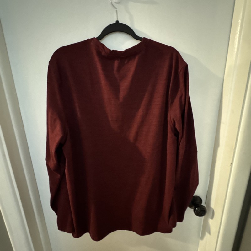 Eddie Bauer FreeHeat Pullover Long Sleeve T-Shirt Dark Brown Men's Size L gallery