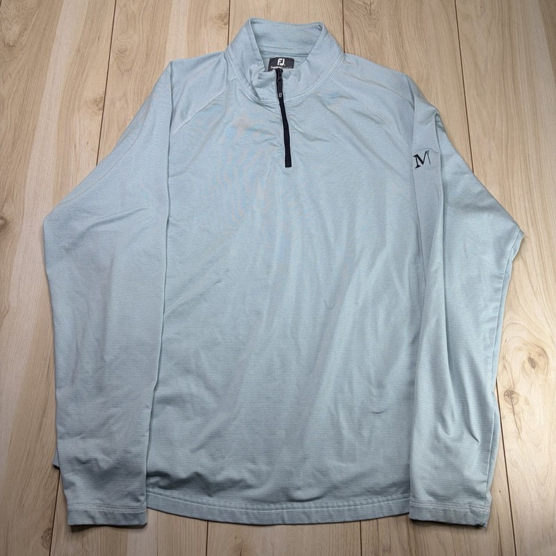 FootJoy ThermoSeries 1/4 Zip Pullover Mens XL Blue Performance Golf Club gallery