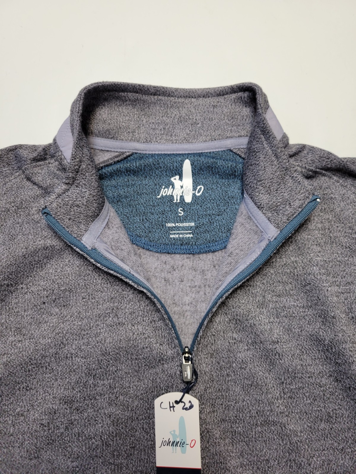 JOHNNIE-O REFLEX Seal Gray Small 1/4 Zip Long Sleeve Men's Activewear Shirt NWT gallery