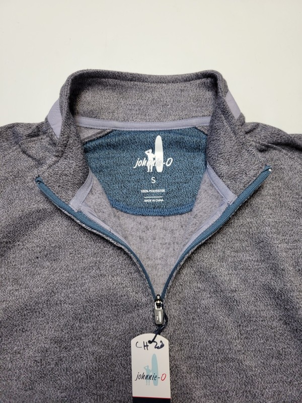 JOHNNIE-O REFLEX Seal Gray Small 1/4 Zip Long Sleeve Men's Activewear Shirt NWT gallery