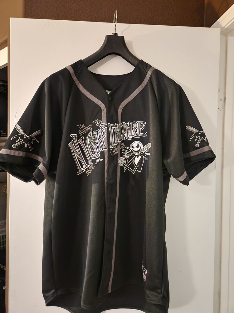 Nightmare Before Christmas Jack Skelington / #0 Disney Baseball Jersey Size L