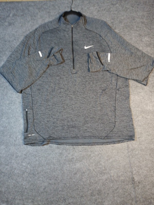 Nike Men’s Grey 1/4 Zip Pullover Size 2XL Dri-Fit With Waffle Lining gallery