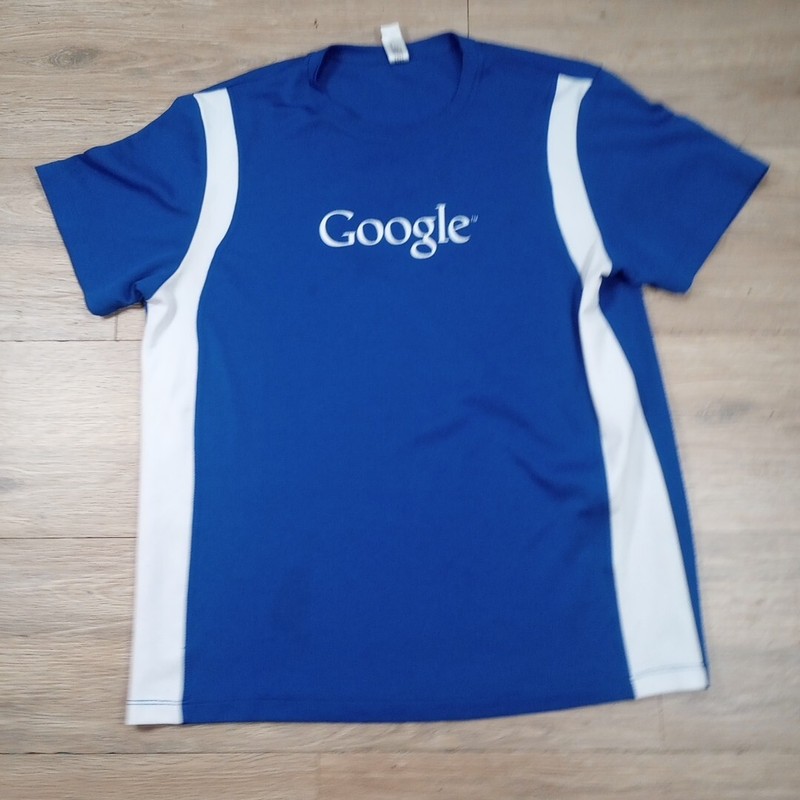 Google Expert Performance Running Shirt Mens Large Short Sleeve Used Blue gallery