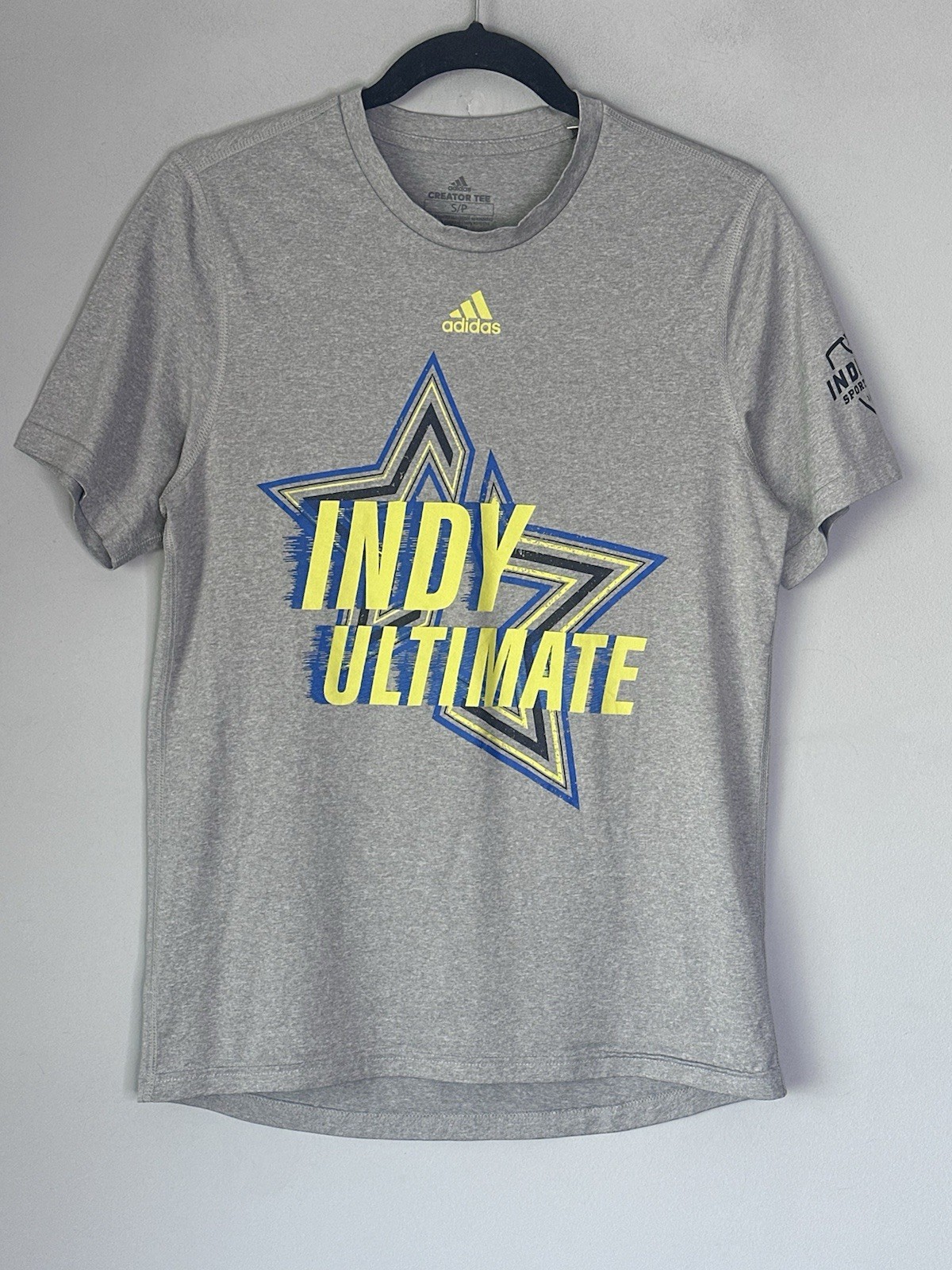 Adidas Indy Ultimate Creator Tee Mens Small Grey AEROREADY Shirt gallery