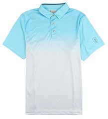 PGA TOUR Ombre Performance Polo Golf Shirt sz 2XL XX-Large Blue Gradient