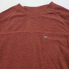 Magellan Outdoors Shirt Mens Medium Rust Fleece Classic Fit Moisture Wicking