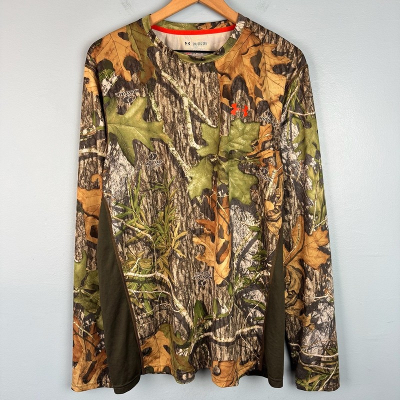 Under Armour Scent Control Mens 2XL Camo Mossy Oak Obession Long Sleeve Shirt gallery