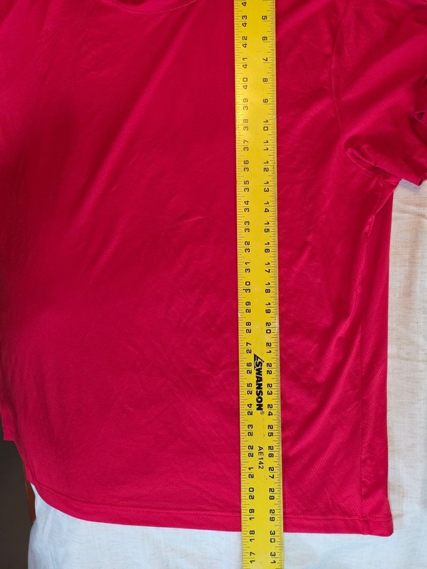 Athletic Works Men's Short Sleeve Moisture Wicking Performance T-Shirt Red gallery