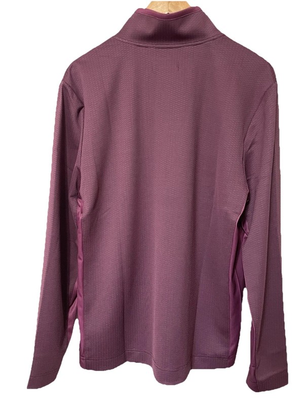 NEW QUIETI Performance 1/4 Zip Pullover Maroon Textured Jacket Mens Sz M Preppy gallery