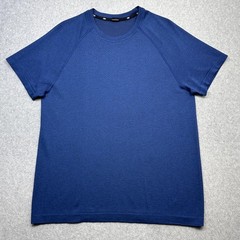 Rhone Reign Tech Tee Shirt Mens Medium Blue Short Sleeve Performance Gym Train