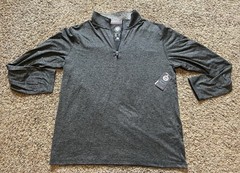 Flag & Anthem Men’s Madeflex Quarter Zip Pullover Gray Size Large NWT BRAND NEW