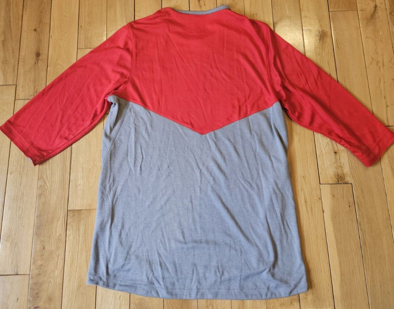 NIKE Dri Fit BSBL Baseball 3/4 Sleeve 2 Tone Shirt Jersey Men's M Performance gallery