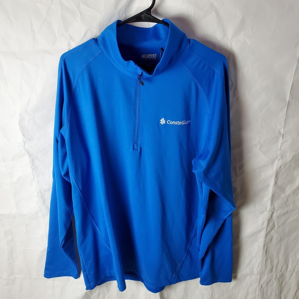Ogio Endurance Pullover Mens 2XL Blue 1/4 Zip Constellium Work Employee Staff