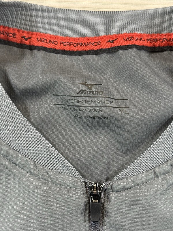 Mizuno Performance Half Zip Pullover Gray Short Sleeve Athletic Shirt gallery