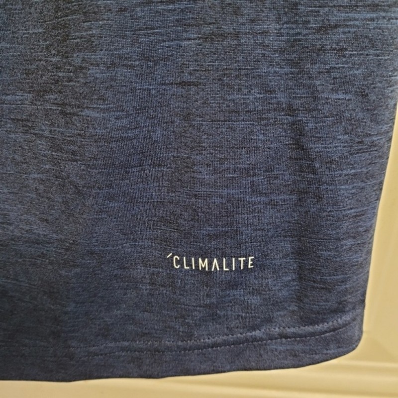 Adidas Navy Blue And yellow Graphic Quinnipiac Short Sleeve Athletic Top Size S gallery