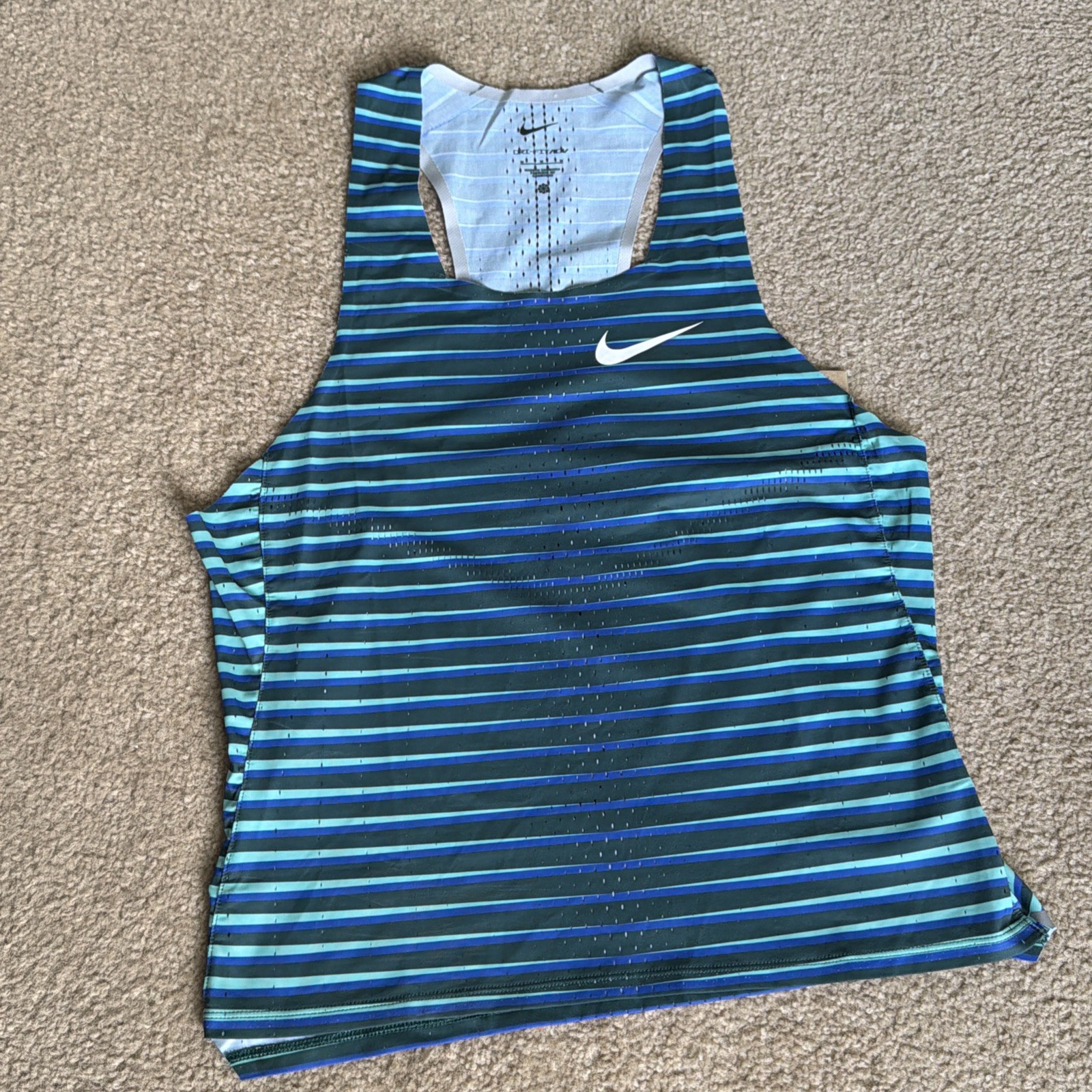 Nike ADV Dri Fit Running Track Singlet Tank Size Medium DR5814-317 gallery