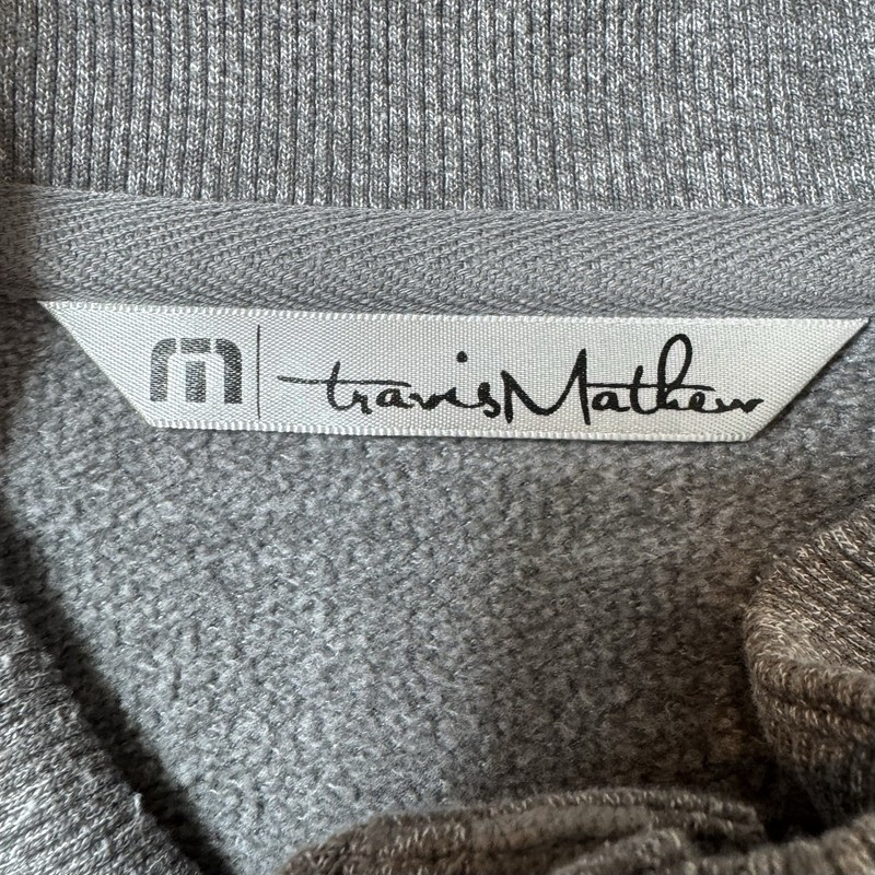Travis Mathew All Day Cruise Quarter Zip Fleece Pullover XXL Button Neck Gray gallery