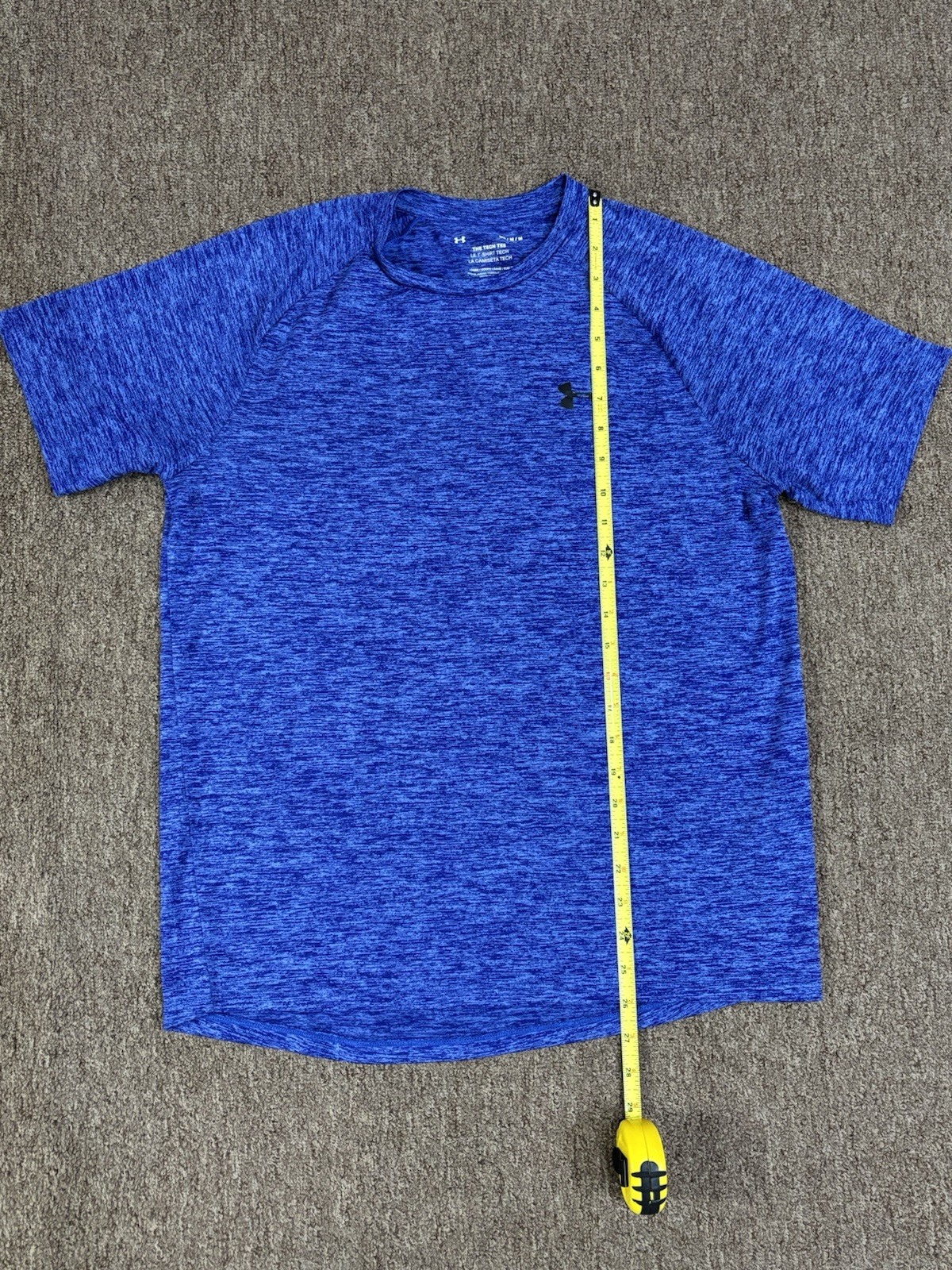 800 Under Armour HeatGear "The Tech Tee" Men's Blue M Short Sleeve Loose Shirt gallery