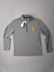 Adidas Lightweight Quarter Zip Pullover Mens Medium Grey Montana Spartans Golf