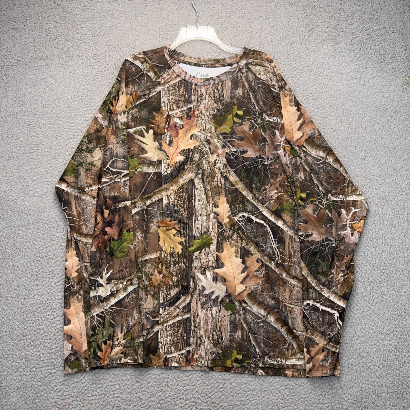 Cabelas Base Layer Shirt Men 2XL Green Treeline Camo Wicking Long Sleeve Hunting gallery
