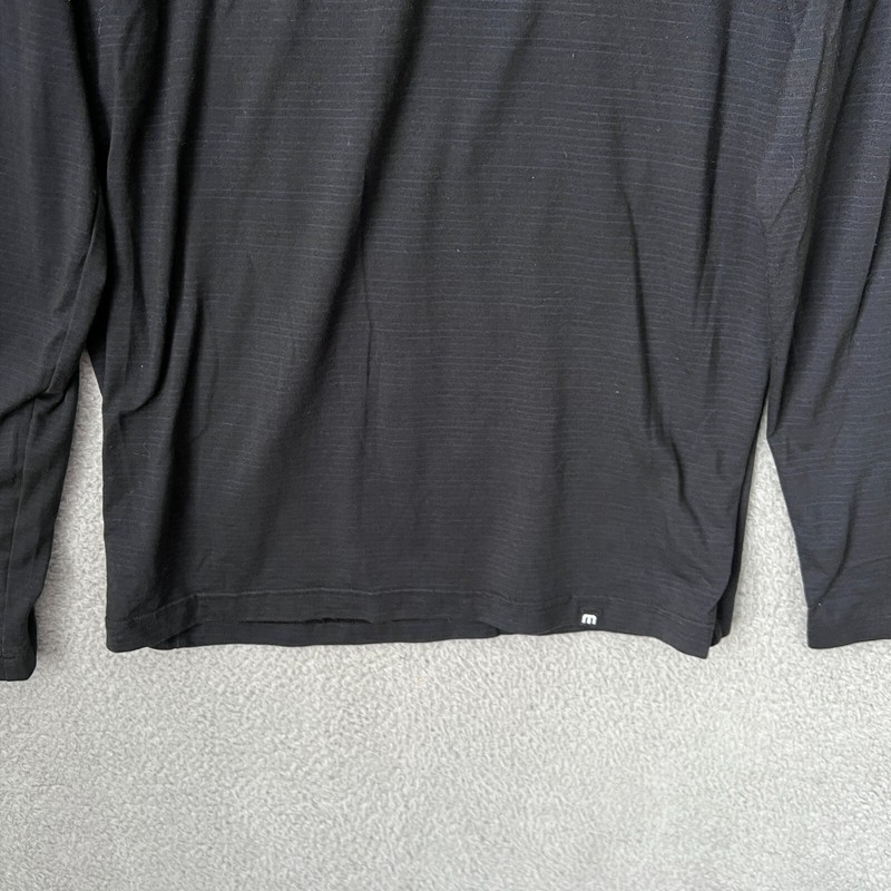Travis Mathew Pullover Mens Medium Black Crestview Quarter Zip Golf Performance gallery