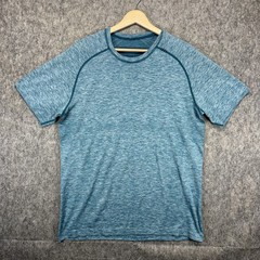 Lululemon Metal Vent Tech T-Shirt Mens Large Blue Short Sleeve Stretch Gym Train