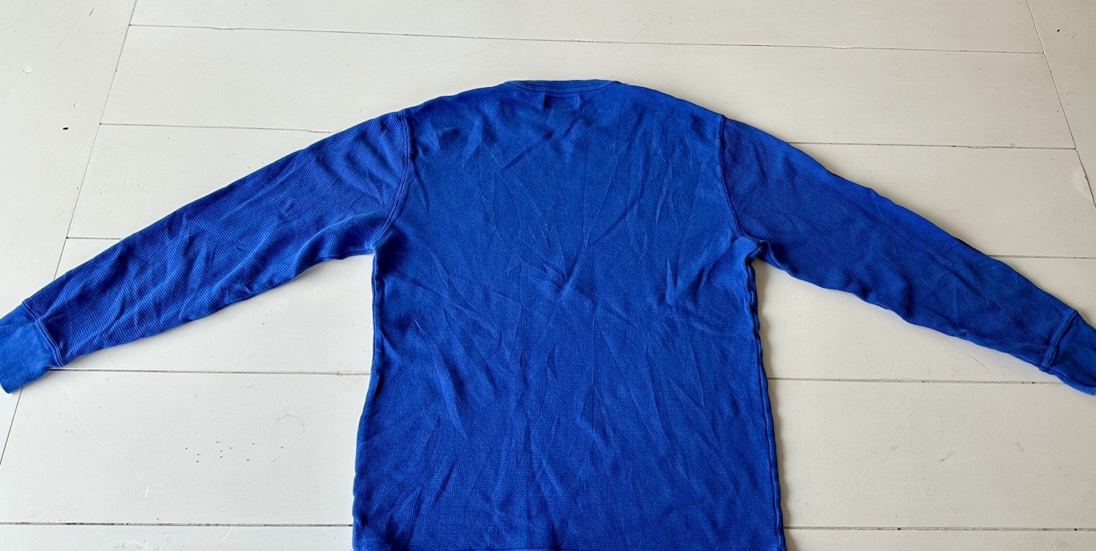 Polo Ralph Lauren Waffle Knit Thermal Shirt Mens Large Navy Blue Long Sleeve gallery