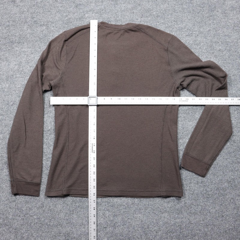 Triple Aught Design Shirt Mens Medium Brown Thermal Henley Base Layer T00657 gallery