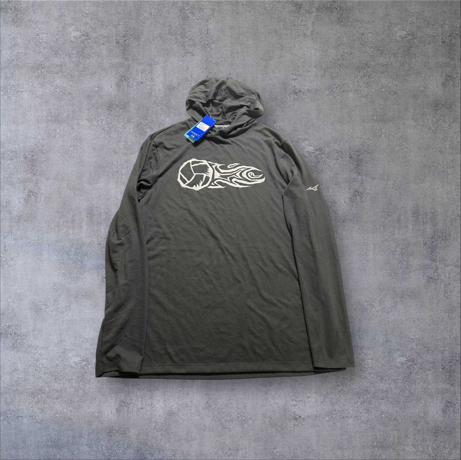Mizuno Training Hoodie Men Large Black Long Sleeve Baseball Performance New gallery