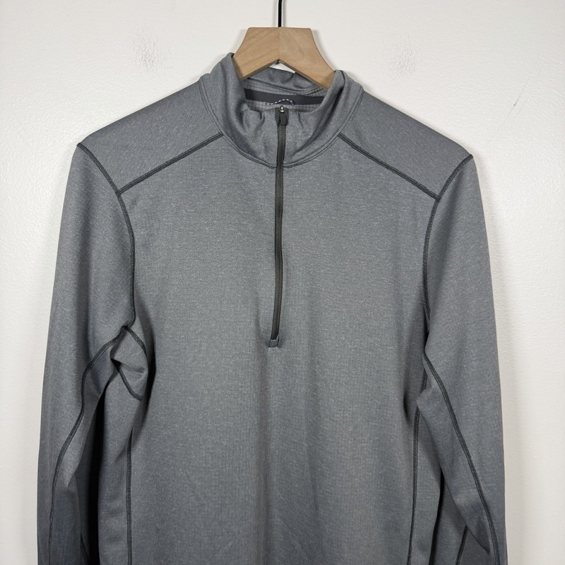 Patagonia Men’s Capilene Midweight Baselayer Size M Gray Outdoor Hiking 1/4 Zip gallery