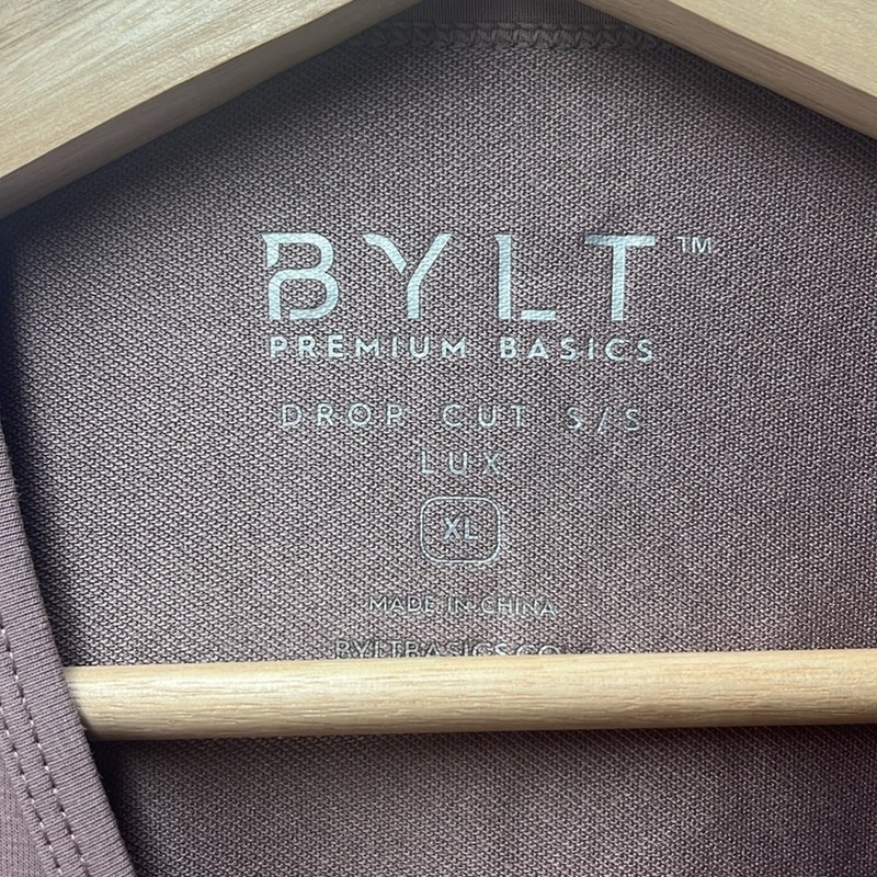 BYLT Basic Gray Mauve Drop Cut Short Sleeve LUX- XL gallery