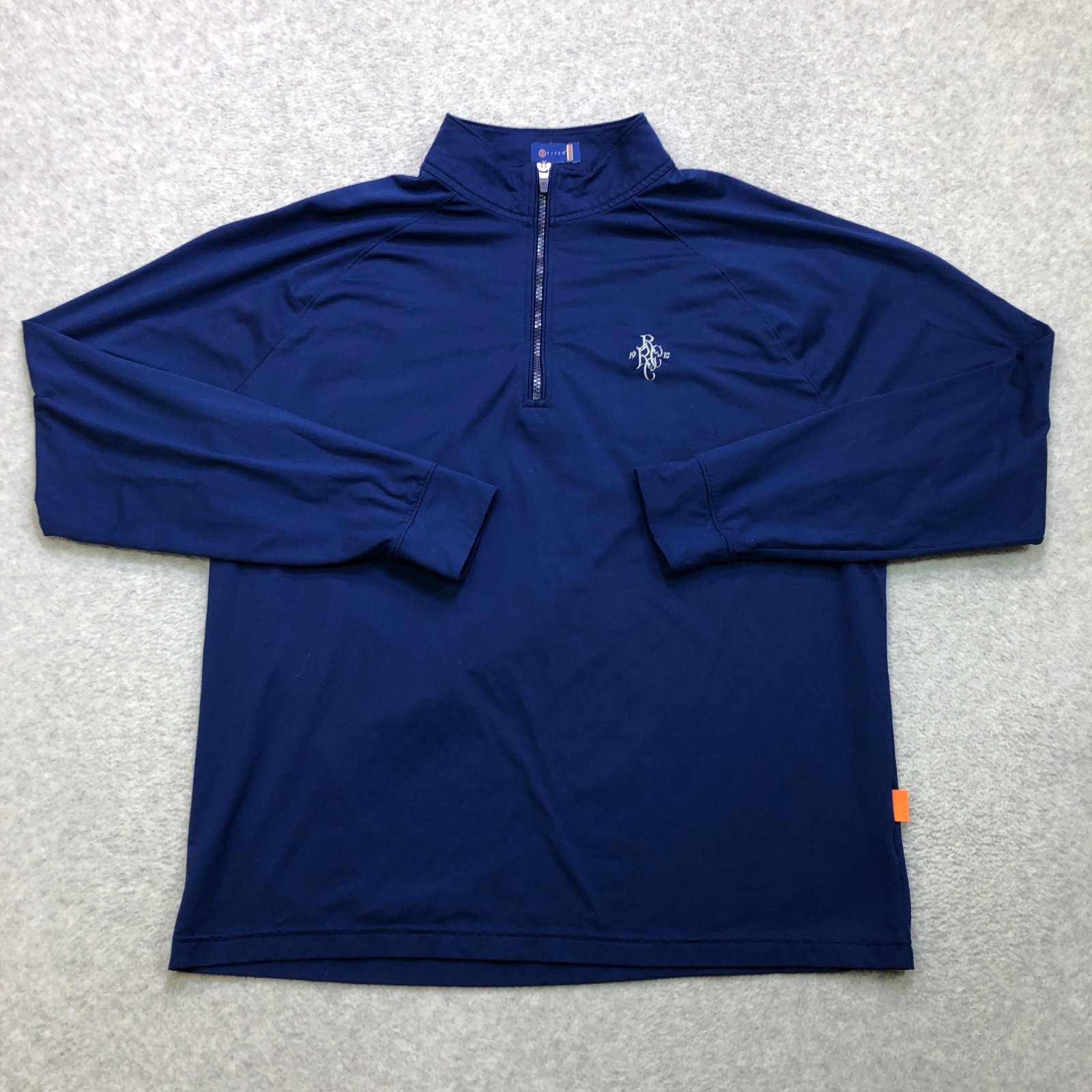 Stitch Pullover Men's Large Blue Quarter Zip Golf Performance Logo Stretch gallery