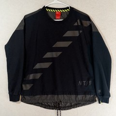 Nike NT/F Mens Medium Top Black Pullover Sweatshirt Long sleeve Athletic Comfort